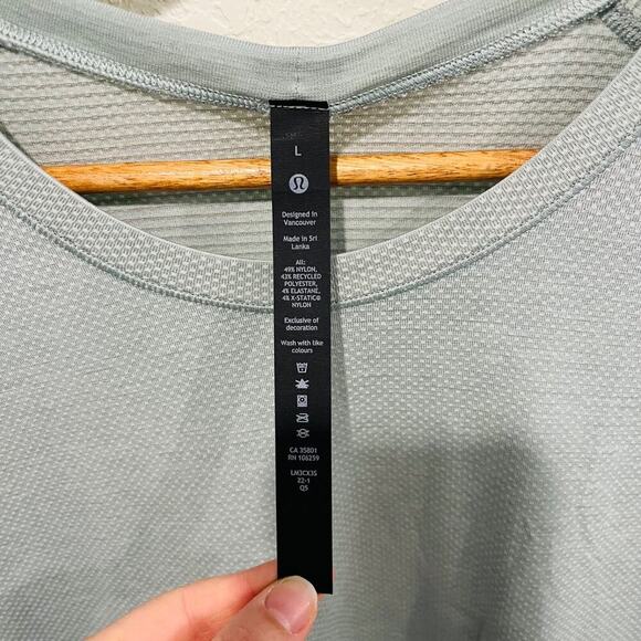 Lululemon Metal Vent Tech Short Sleeve Shirt Men's Large Activewear Loungewear - Picture 4 of 6